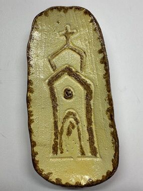 Creative Co-op Cast Iron Dish Trinkets, Spoon Rest, Catch All Church Motif